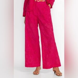 Johnny Was Jade Kolbie Eyelet Pant Fuschia